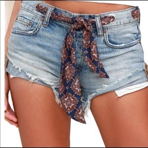 Free People jean shorts with belt 24